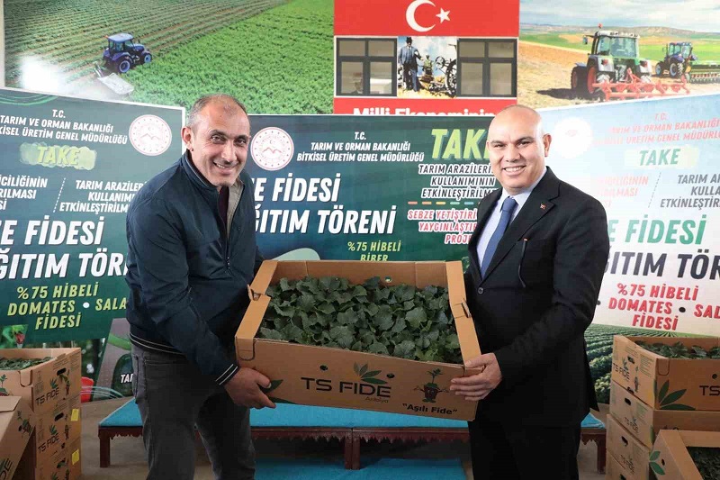 Ağrı’da 500 işletmeye 250 sebze fidesi dağıtıldı