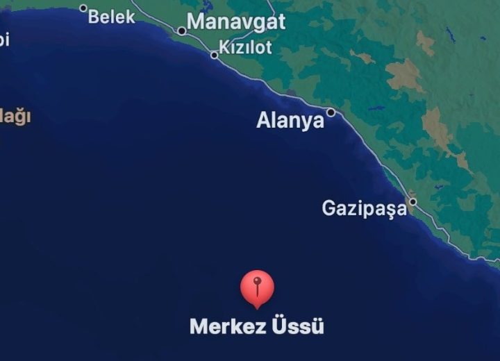 Antalya’da 4.8 şiddetinde deprem